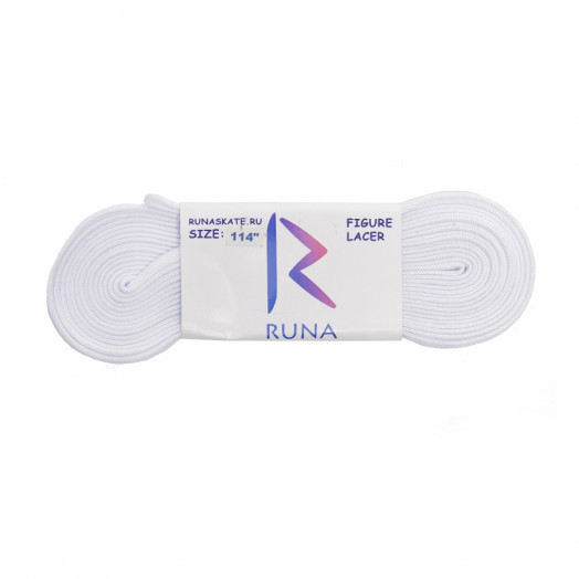 Шнурки для коньков RUNA, белые