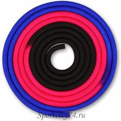 Скакалка INDIGO IN163 сине-розово-черная 3 м